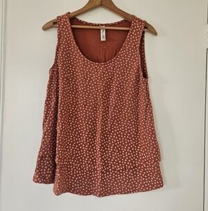 Latched Mama Womens Tank Top L Nursing Triangle Flowy Maternity Geometric Boho